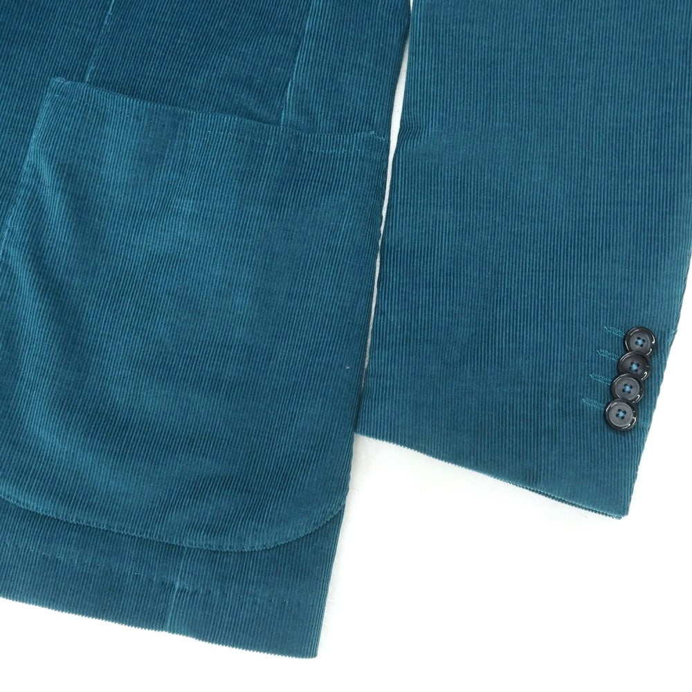 【中古】タリアトーレ TAGLIATORE Brilla per il gusto別注 ストレッチ コットン 細畝コーデュロイ 2B カジュアルジャケット ブルーグリーン系【 48 】【 状態ランクB 】【 メンズ 】