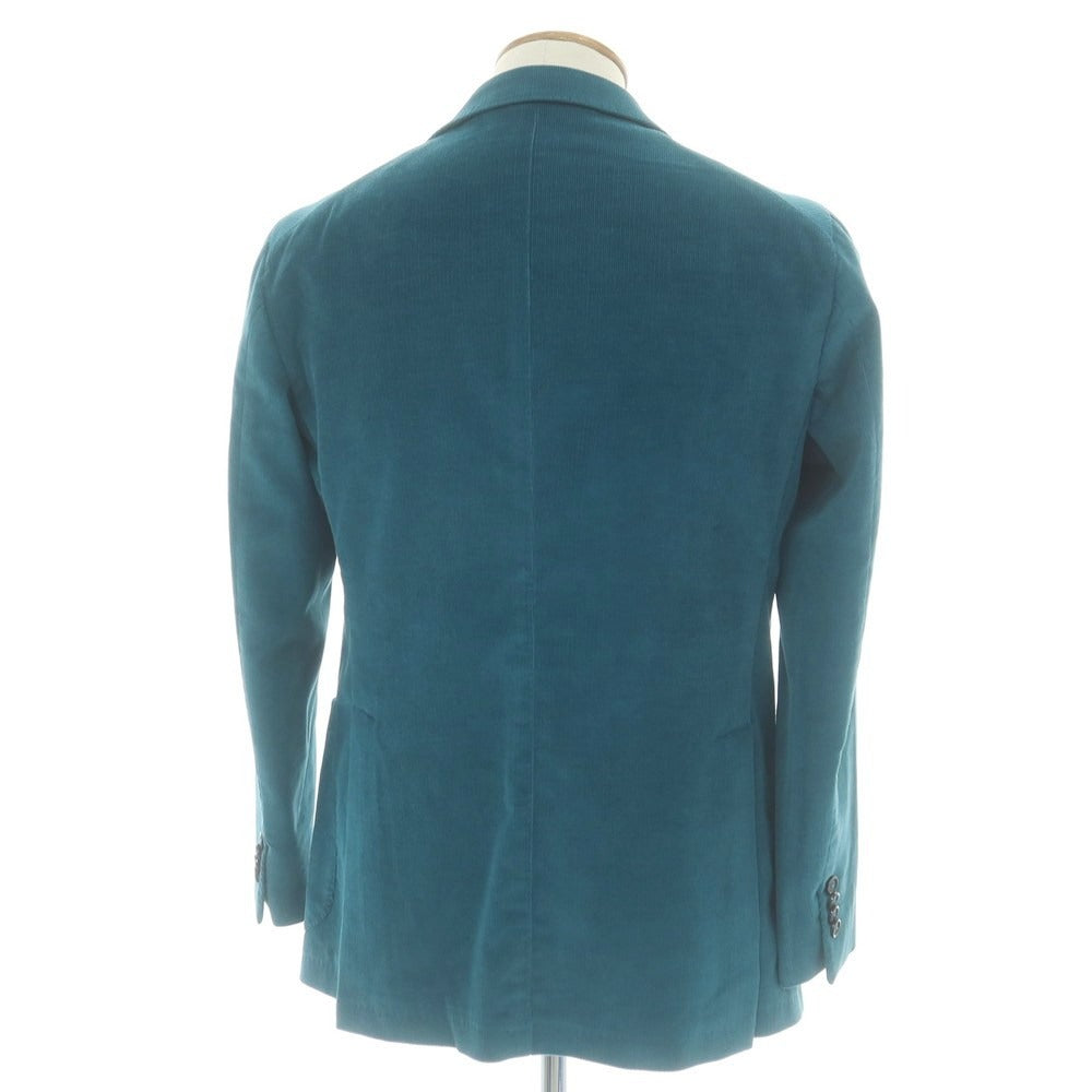【中古】タリアトーレ TAGLIATORE Brilla per il gusto別注 ストレッチ コットン 細畝コーデュロイ 2B カジュアルジャケット ブルーグリーン系【 48 】【 状態ランクB 】【 メンズ 】