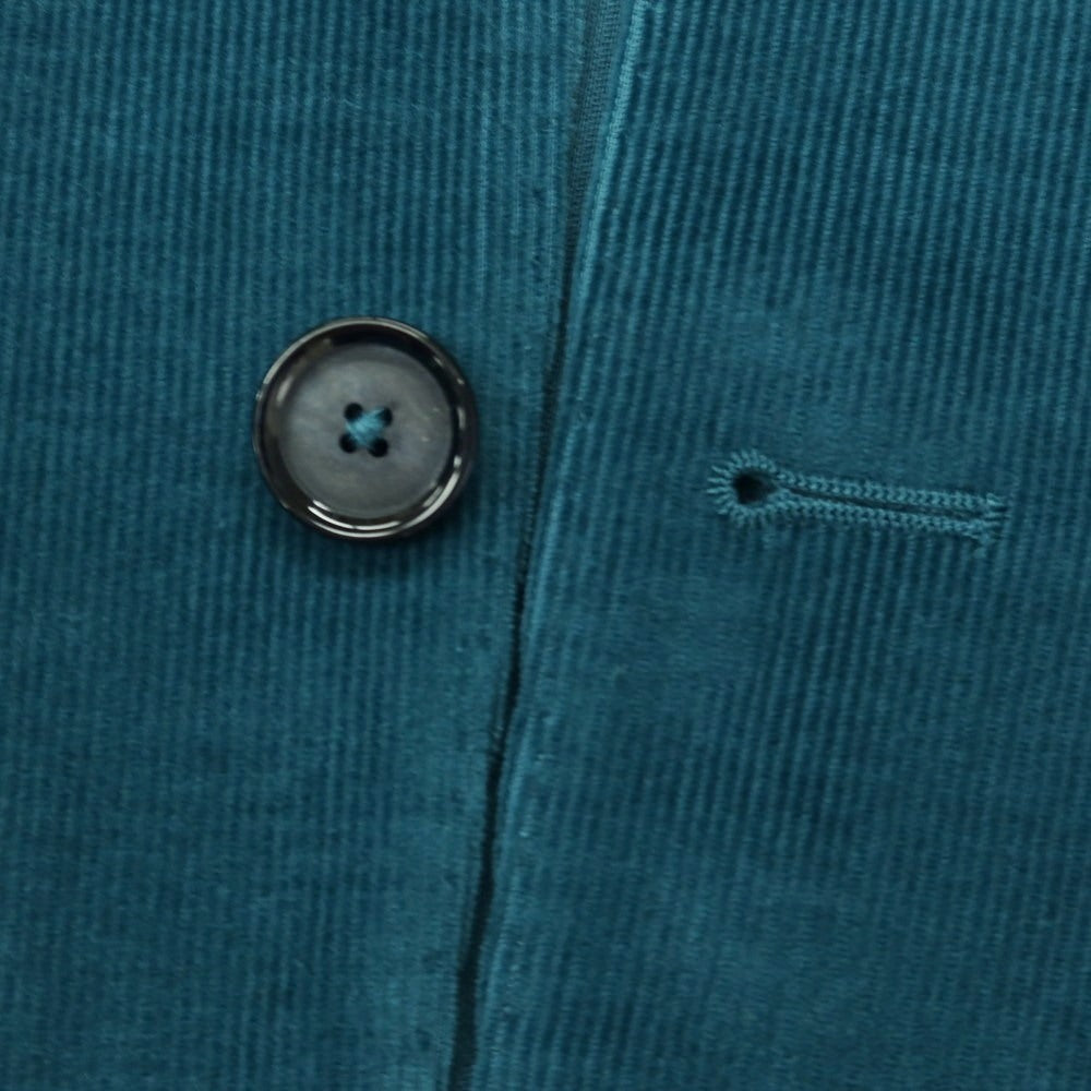 【中古】タリアトーレ TAGLIATORE Brilla per il gusto別注 ストレッチ コットン 細畝コーデュロイ 2B カジュアルジャケット ブルーグリーン系【 48 】【 状態ランクB 】【 メンズ 】