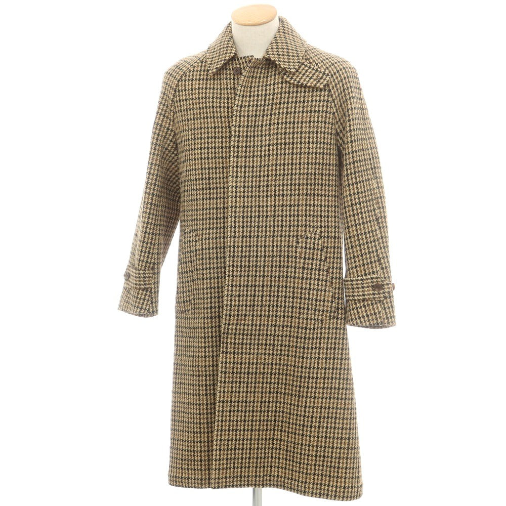 【中古】カモシタ camoshita ウール ステンカラーコート ベージュxブラック【 44 】【 状態ランクB 】【 メンズ 】