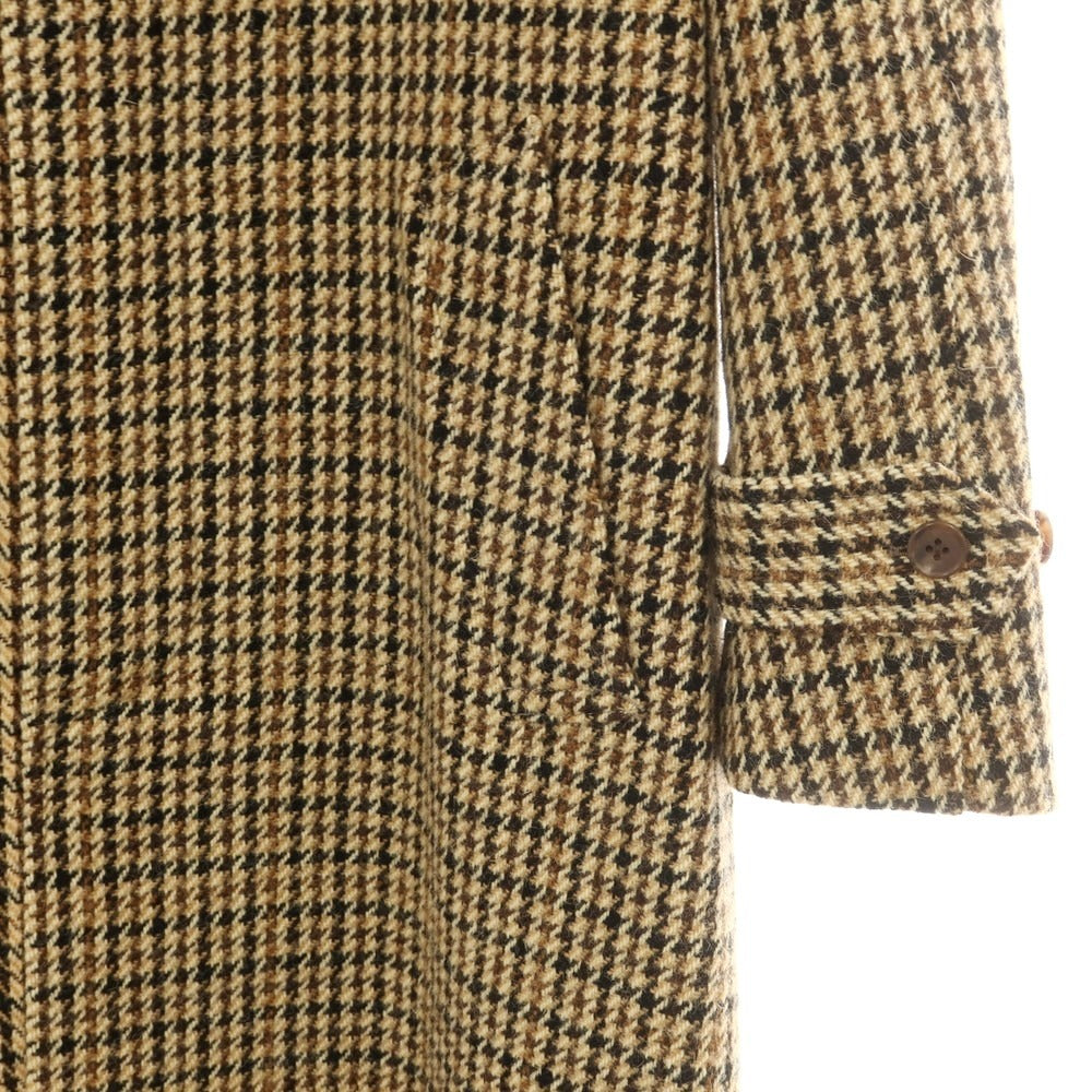 【中古】カモシタ camoshita ウール ステンカラーコート ベージュxブラック【 44 】【 状態ランクB 】【 メンズ 】