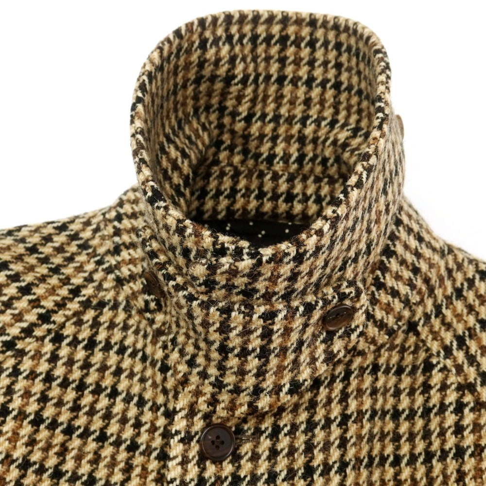 【中古】カモシタ camoshita ウール ステンカラーコート ベージュxブラック【 44 】【 状態ランクB 】【 メンズ 】