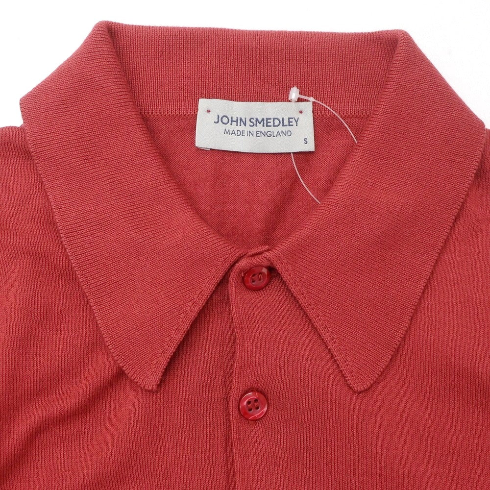 【中古】ジョンスメドレー JOHN SMEDLEY ハイゲージ コットン 半袖 ポロニット レッド【 S 】【 状態ランクB 】【 メンズ 】