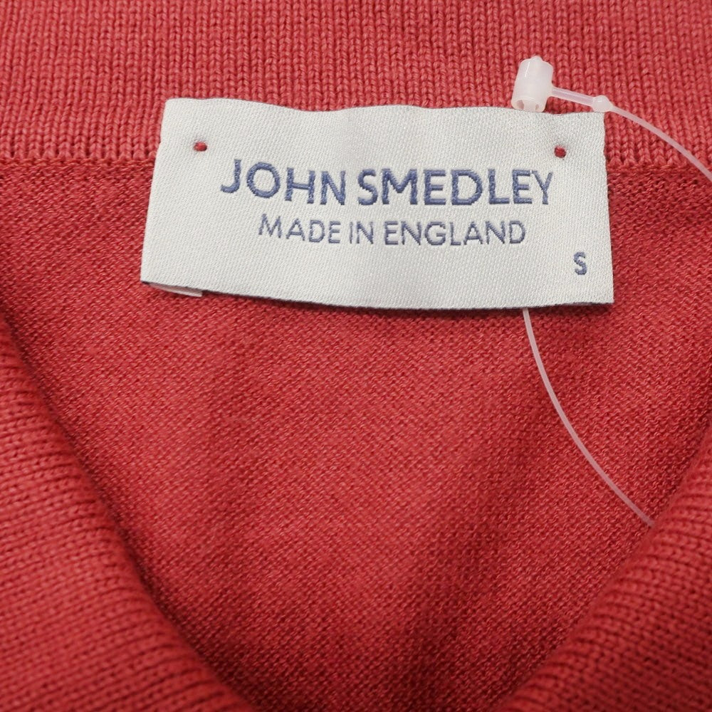 【中古】ジョンスメドレー JOHN SMEDLEY ハイゲージ コットン 半袖 ポロニット レッド【 S 】【 状態ランクB 】【 メンズ 】