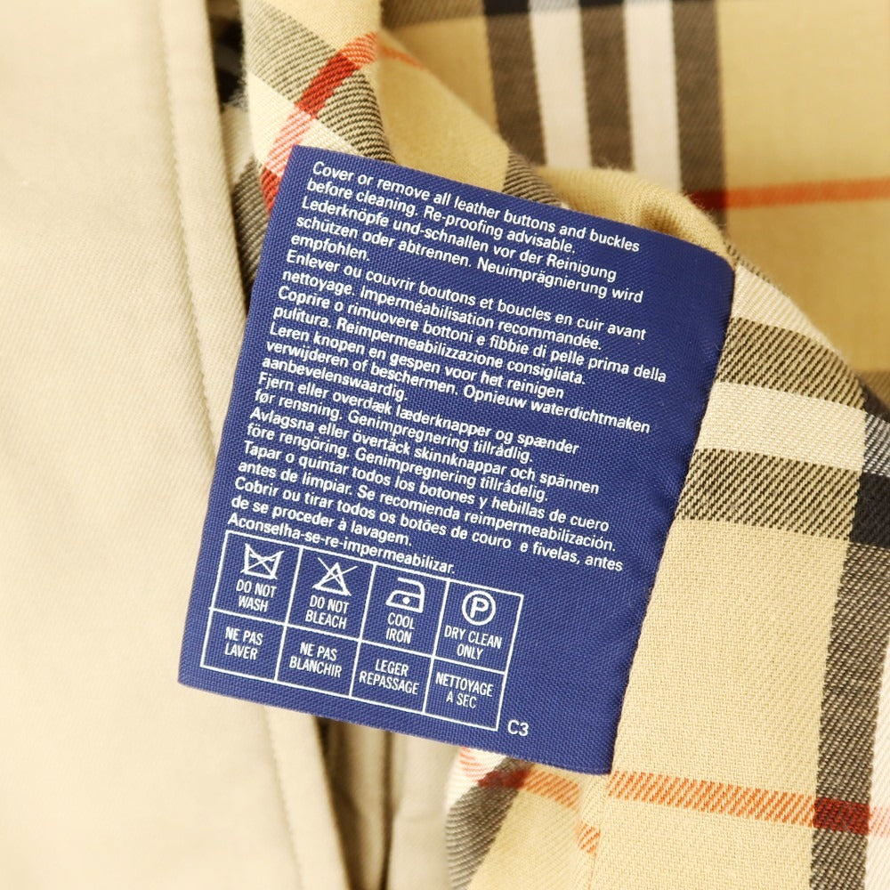【中古】バーバリー BURBERRY コットンポリエステル ステンカラーコート ベージュ【 48 】【 状態ランクB 】【 メンズ 】