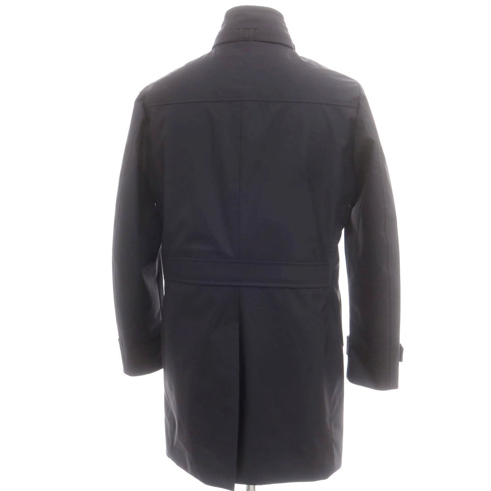 【中古】ムーレー MOORER ポリエステル 中綿入り ダブルブレストコート ネイビー【 48 】【 状態ランクB 】【 メンズ 】