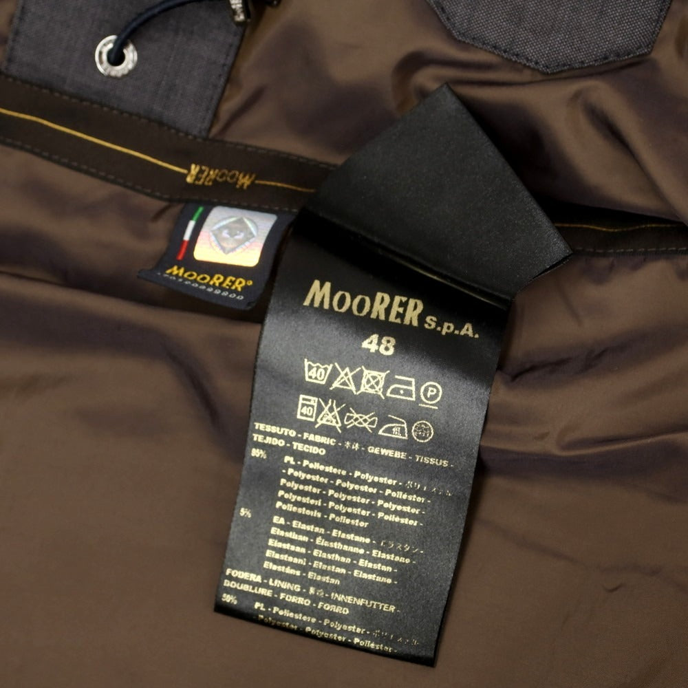 【中古】ムーレー MOORER ポリエステル 中綿入り ダブルブレストコート ネイビー【 48 】【 状態ランクB 】【 メンズ 】