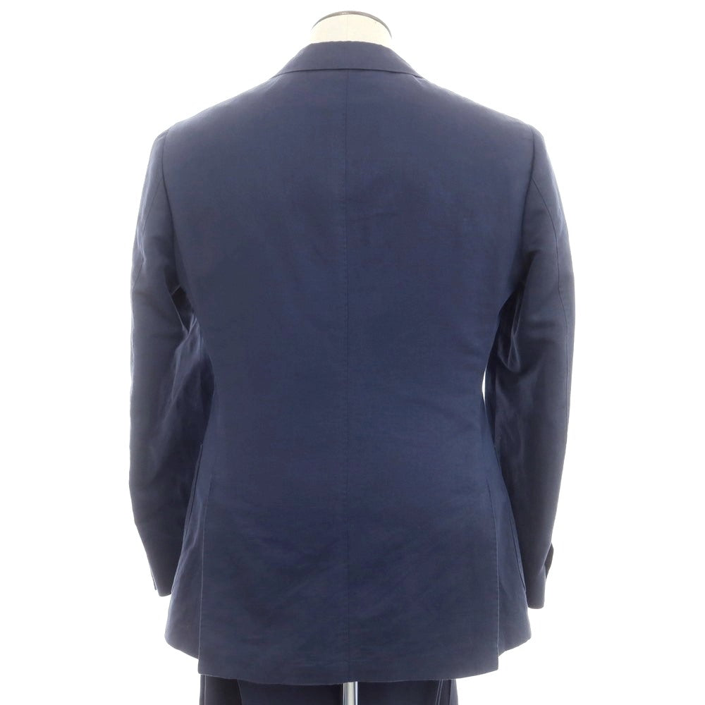 【中古】ビームスエフ BEAMS F コットンリネン 3つボタンスーツ ライトネイビー【 50 】【 状態ランクB 】【 メンズ 】