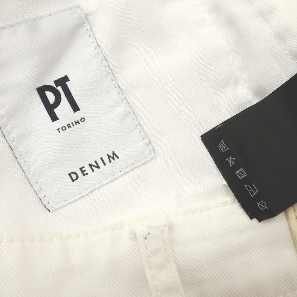 【中古】ピーティートリノ デニム PT TORINO DENIM REGGAE ストレッチ コットン デニムパンツ ホワイト【 33 】【 状態ランクB 】【 メンズ 】