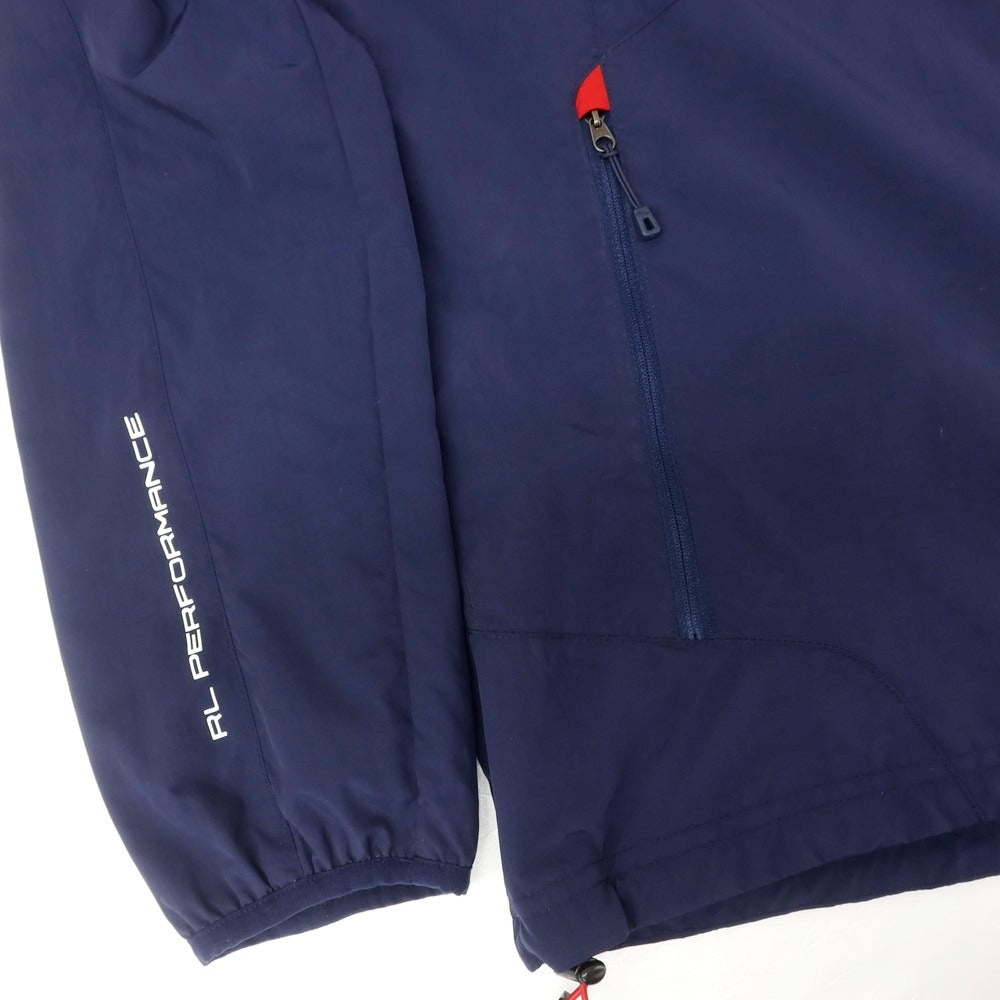 【中古】ポロ ラルフローレン Polo Ralph Lauren ナイロン ビッグポニー フーデッドブルゾン ネイビー【 M 】【 状態ランクC 】【 メンズ 】