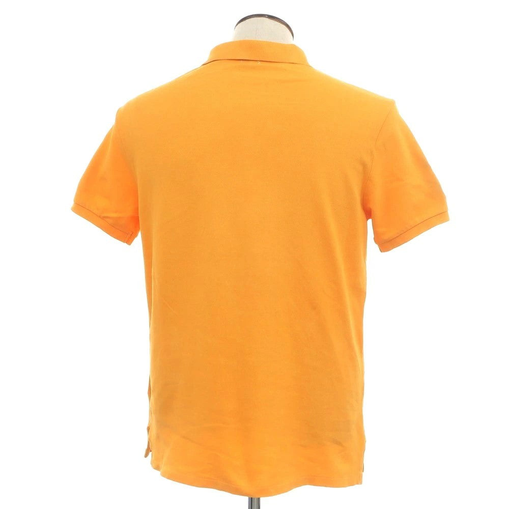 【中古】ポロ ラルフローレン Polo Ralph Lauren コットン 鹿の子 半袖ポロシャツ イエローオレンジ系【 L 】【 状態ランクC 】【 メンズ 】