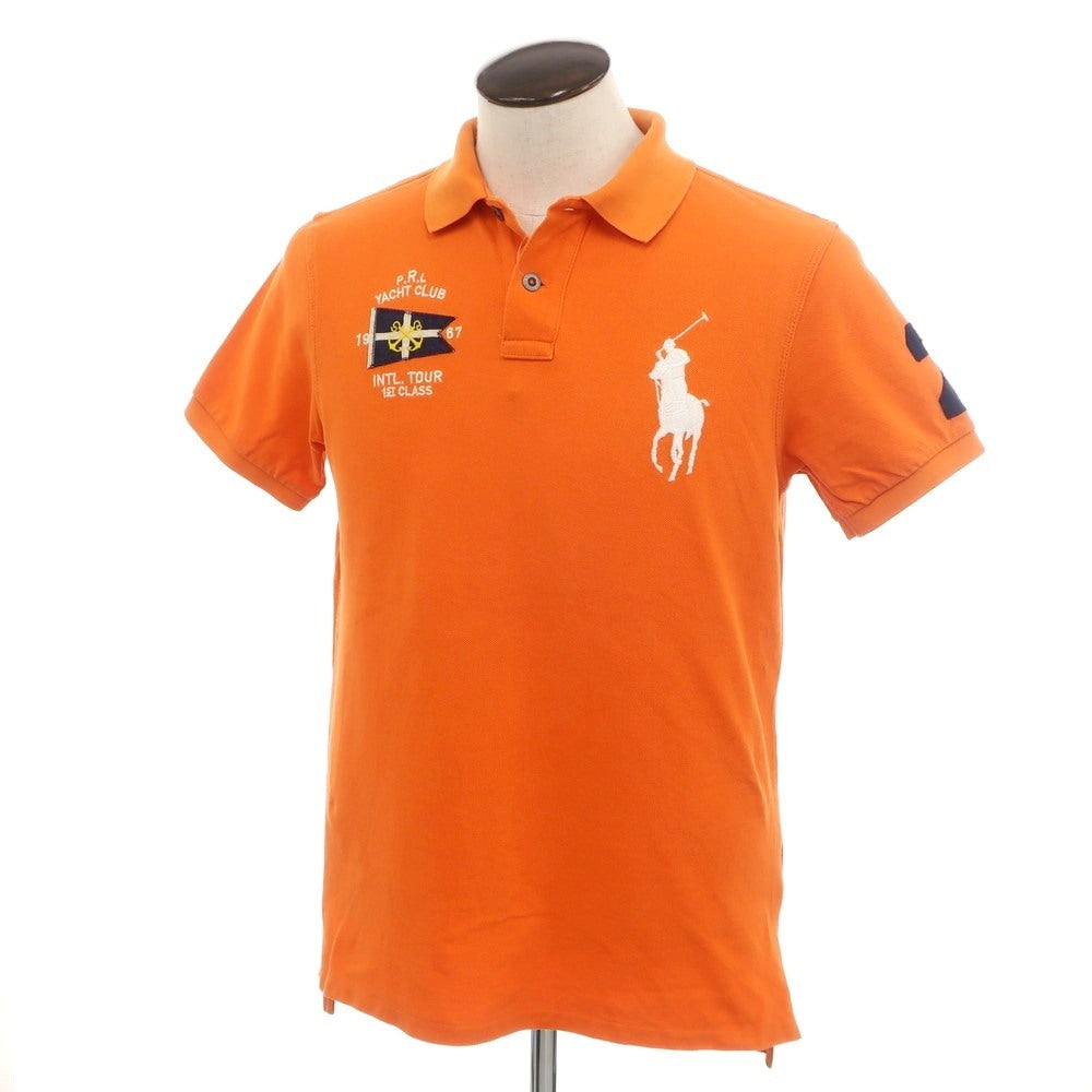 【中古】ポロ ラルフローレン Polo Ralph Lauren コットン 鹿の子 半袖ポロシャツ オレンジ【 L 】【 状態ランクB 】【 メンズ 】