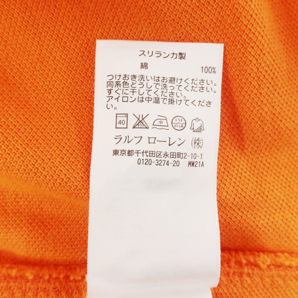 【中古】ポロ ラルフローレン Polo Ralph Lauren コットン 鹿の子 半袖ポロシャツ オレンジ【 L 】【 状態ランクB 】【 メンズ 】