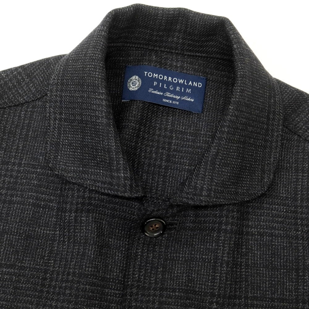 【中古】トゥモローランド TOMORROWLAND ウール チェック セットアップ ダークグレー【 S 】【 状態ランクB 】【 メンズ 】