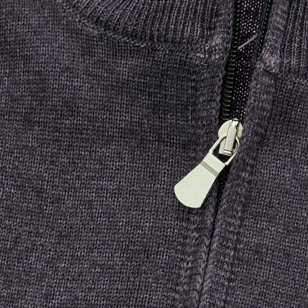 【中古】グランサッソ GRAN SASSO ハイゲージ ウール ハーフジップ プルオーバーニット ダークグレー【 48 】【 状態ランクB 】【 メンズ 】