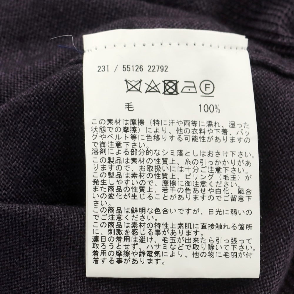 【中古】グランサッソ GRAN SASSO ハイゲージ ウール ハーフジップ プルオーバーニット ダークグレー【 48 】【 状態ランクB 】【 メンズ 】