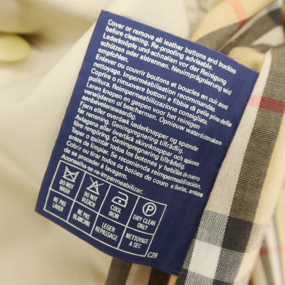 【中古】バーバリー BURBERRY ポリエステルコットン トレンチコート ライトベージュ【 50 】【 状態ランクC 】【 メンズ 】