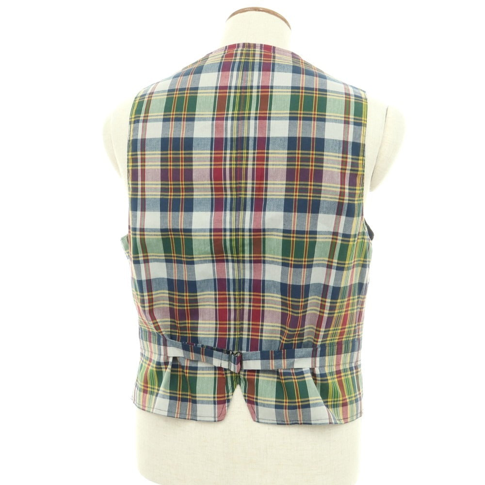 【中古】ポロ ラルフローレン Polo Ralph Lauren コットン チェック ジレ ベスト マルチカラー【 M 】【 状態ランクB 】【 メンズ 】