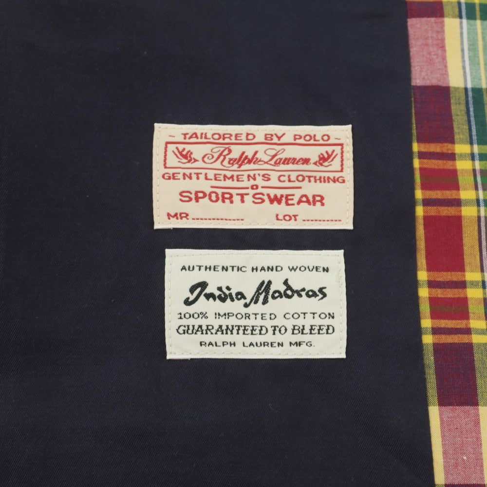 【中古】ポロ ラルフローレン Polo Ralph Lauren コットン チェック ジレ ベスト マルチカラー【 M 】【 状態ランクB 】【 メンズ 】
