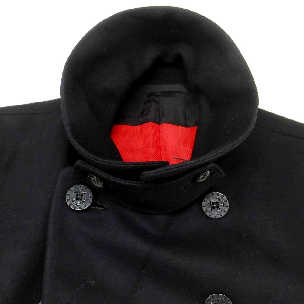 【中古】モーヴ MOVB ウール オーバーサイズ ピーコート ブラック【 46 】【 状態ランクB 】【 メンズ 】