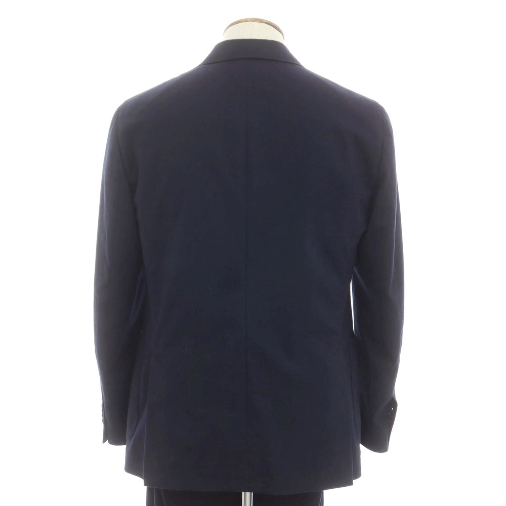 【中古】ラルディーニ LARDINI ポリエステルレーヨン 3つボタンスーツ ダークネイビー【 48 】【 状態ランクD 】【 メンズ 】