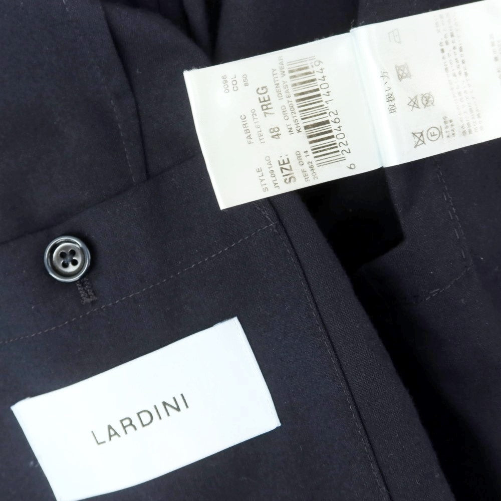 【中古】ラルディーニ LARDINI ポリエステルレーヨン 3つボタンスーツ ダークネイビー【 48 】【 状態ランクD 】【 メンズ 】