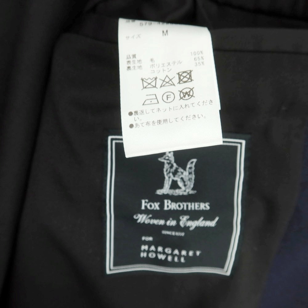 【中古】マーガレットハウエル MARGARET HOWELL FOX BROTHERS フランネルウール スイングトップ ブルゾン ネイビー【 M 】【 状態ランクB 】【 メンズ 】