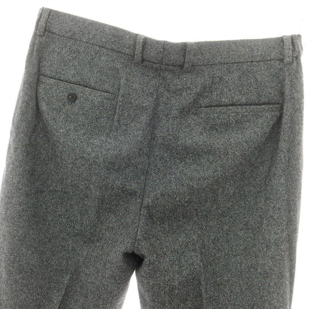 【中古】ユニバーサルランゲージ UNIVERSAL LANGUAGE カシミヤ混 ストレッチウール ドレススラックスパンツ ブラックxホワイト【 LL 】【 状態ランクB 】【 メンズ 】