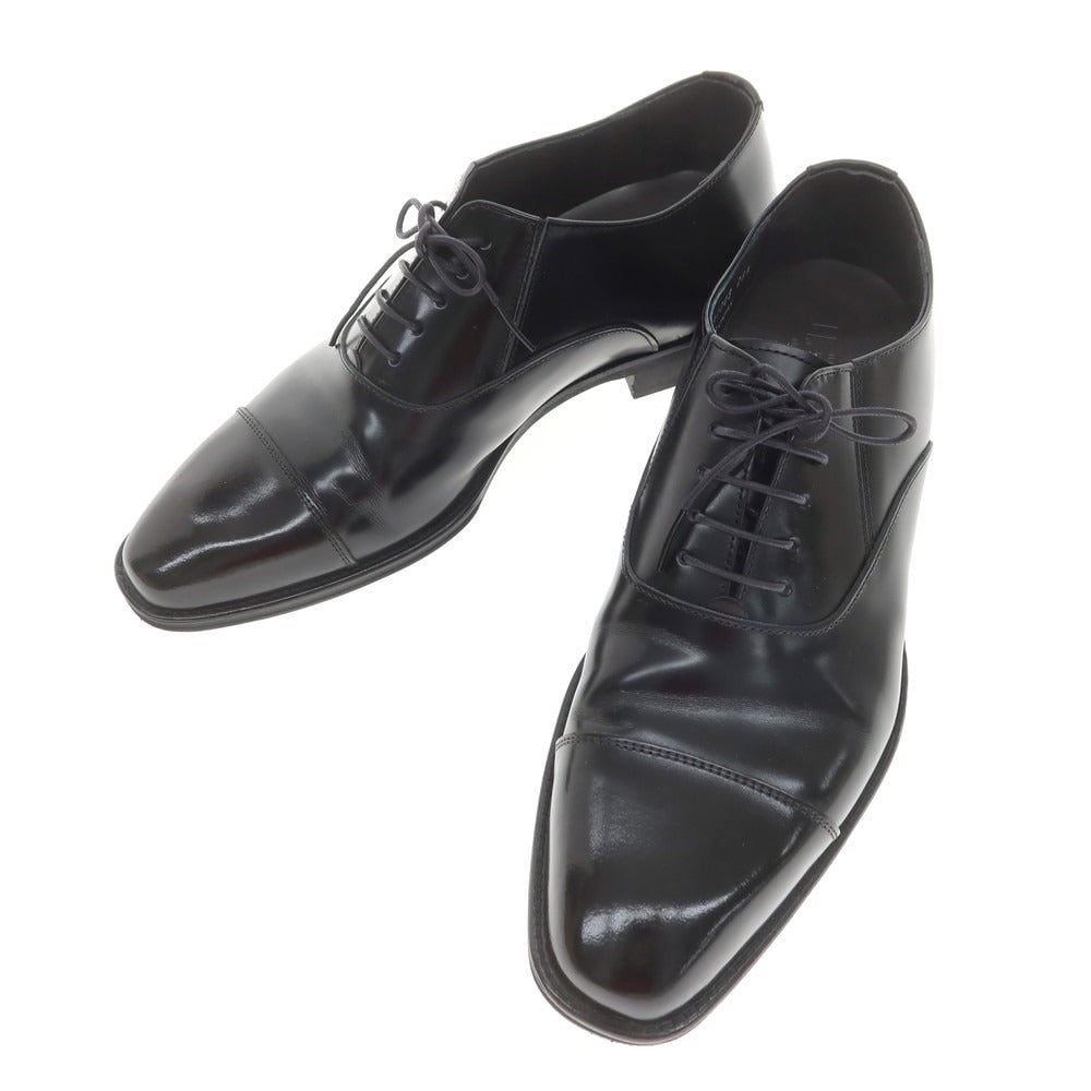 【中古】ユニバーサルランゲージ UNIVERSAL LANGUAGE ガラスレザー ストレートチップ ドレスシューズ ブラック【 25 1/2 】【 状態ランクB 】【 メンズ 】