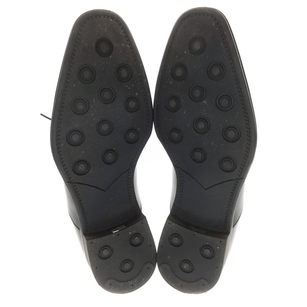 【中古】ユニバーサルランゲージ UNIVERSAL LANGUAGE ガラスレザー ストレートチップ ドレスシューズ ブラック【 25 1/2 】【 状態ランクB 】【 メンズ 】