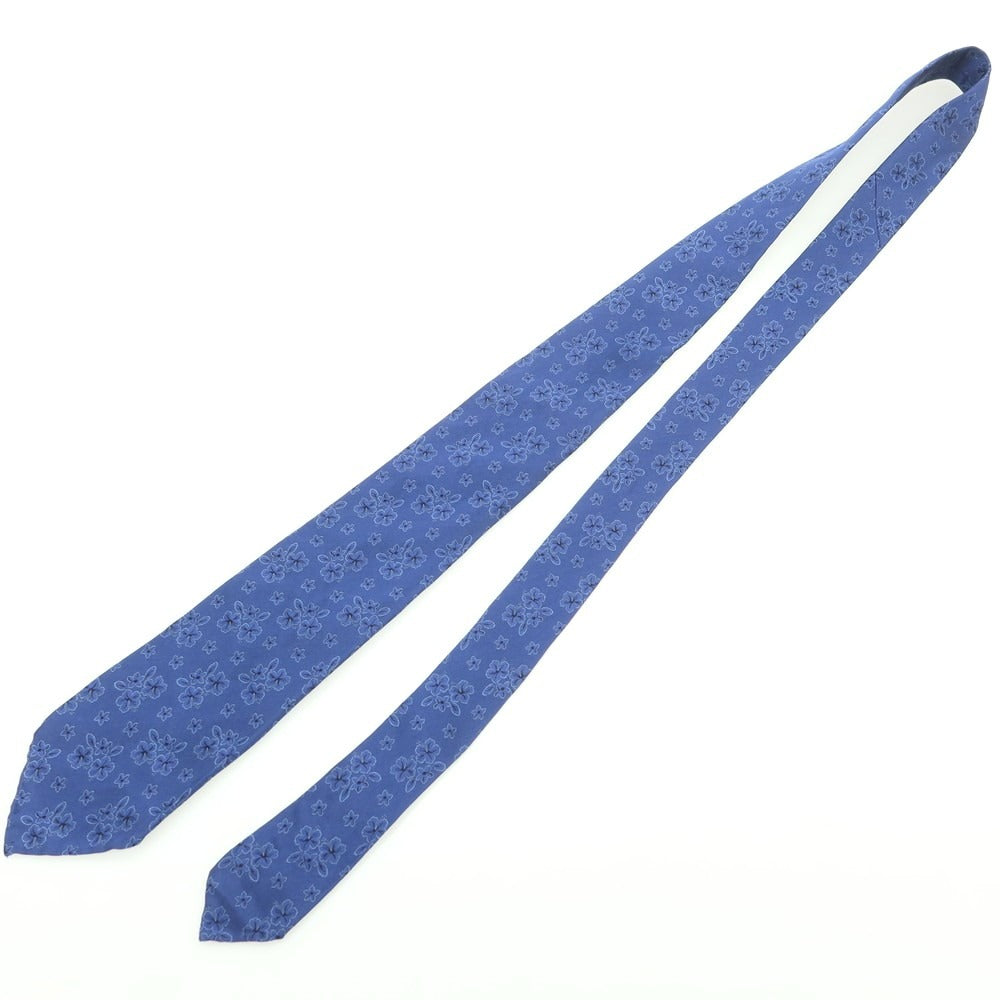 【中古】リングヂャケット RING JACKET セッテピエゲ フラワー柄ネクタイ ダークブルー【 状態ランクB 】【 メンズ 】