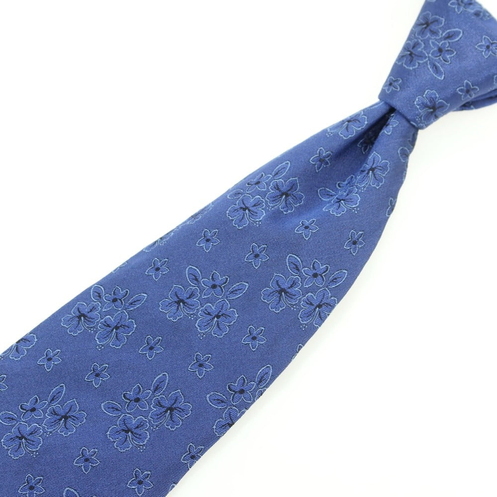 【中古】リングヂャケット RING JACKET セッテピエゲ フラワー柄ネクタイ ダークブルー【 状態ランクB 】【 メンズ 】