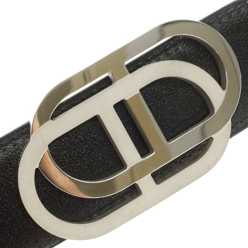 【中古】エルメス HERMES リバーシブル レザー ベルト ブラックxダークブルー【 80 】【 状態ランクB 】【 メンズ 】