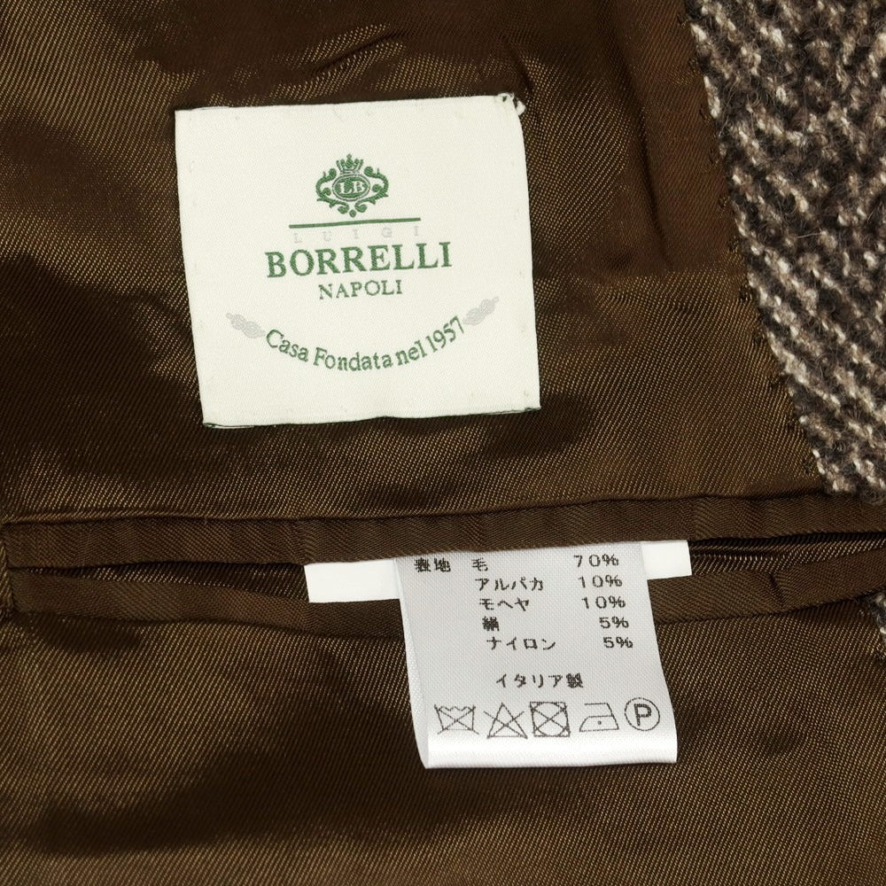 【中古】ルイジ ボレッリ Luigi Borrelli TORINO シルク混 チェスターフィールドコート ブラウン【 46 】【 状態ランクB 】【 メンズ 】