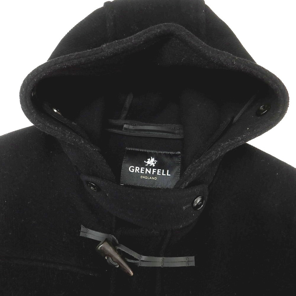 【中古】グレンフェル GRENFELL ウールナイロン ダッフルコート ブラック【 40 】【 状態ランクB 】【 メンズ 】