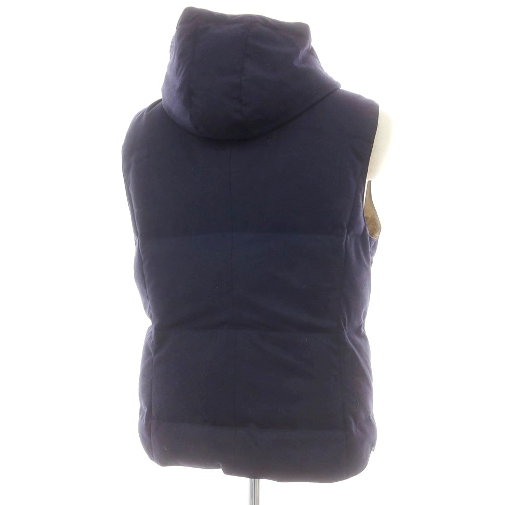 【中古】ブルネロクチネリ Brunello Cucinelli ウールシルクカシミヤ ダウンベスト ネイビー【 L 】【 状態ランクB 】【 メンズ 】