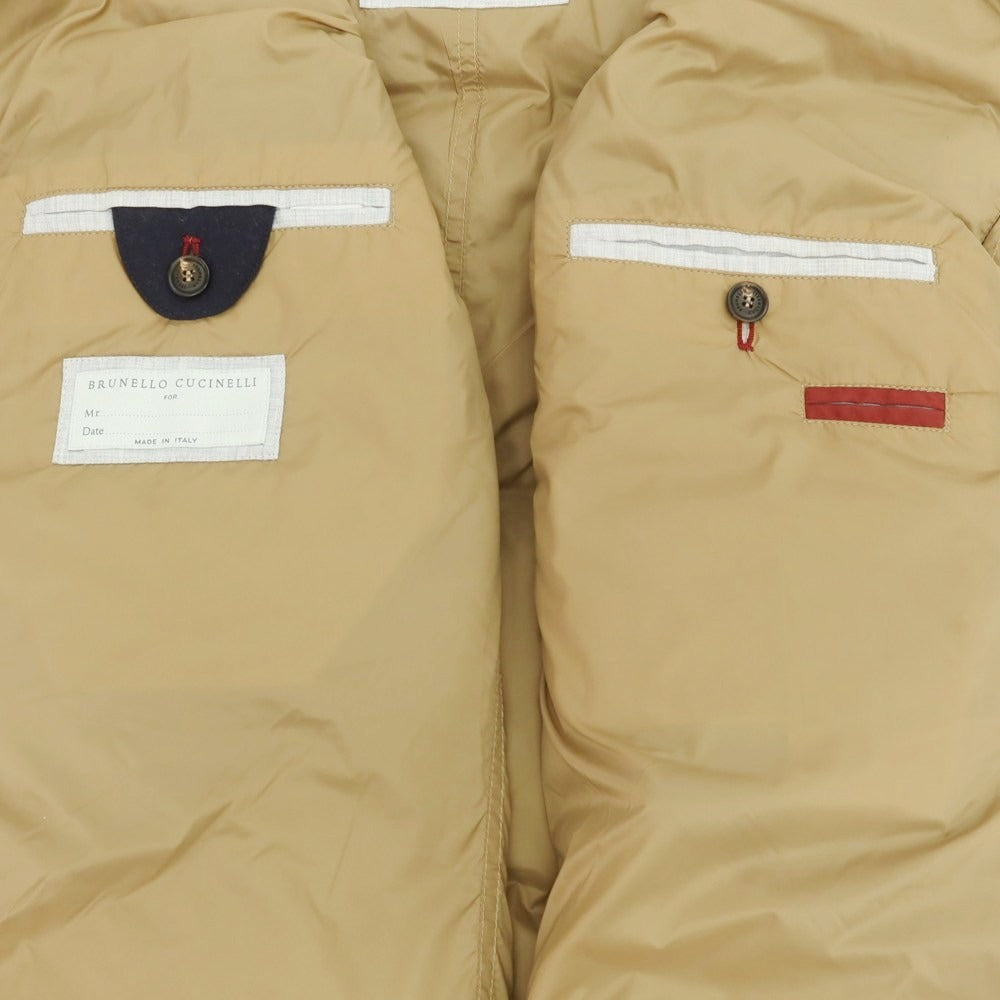 【中古】ブルネロクチネリ Brunello Cucinelli ウールシルクカシミヤ ダウンベスト ネイビー【 L 】【 状態ランクB 】【 メンズ 】