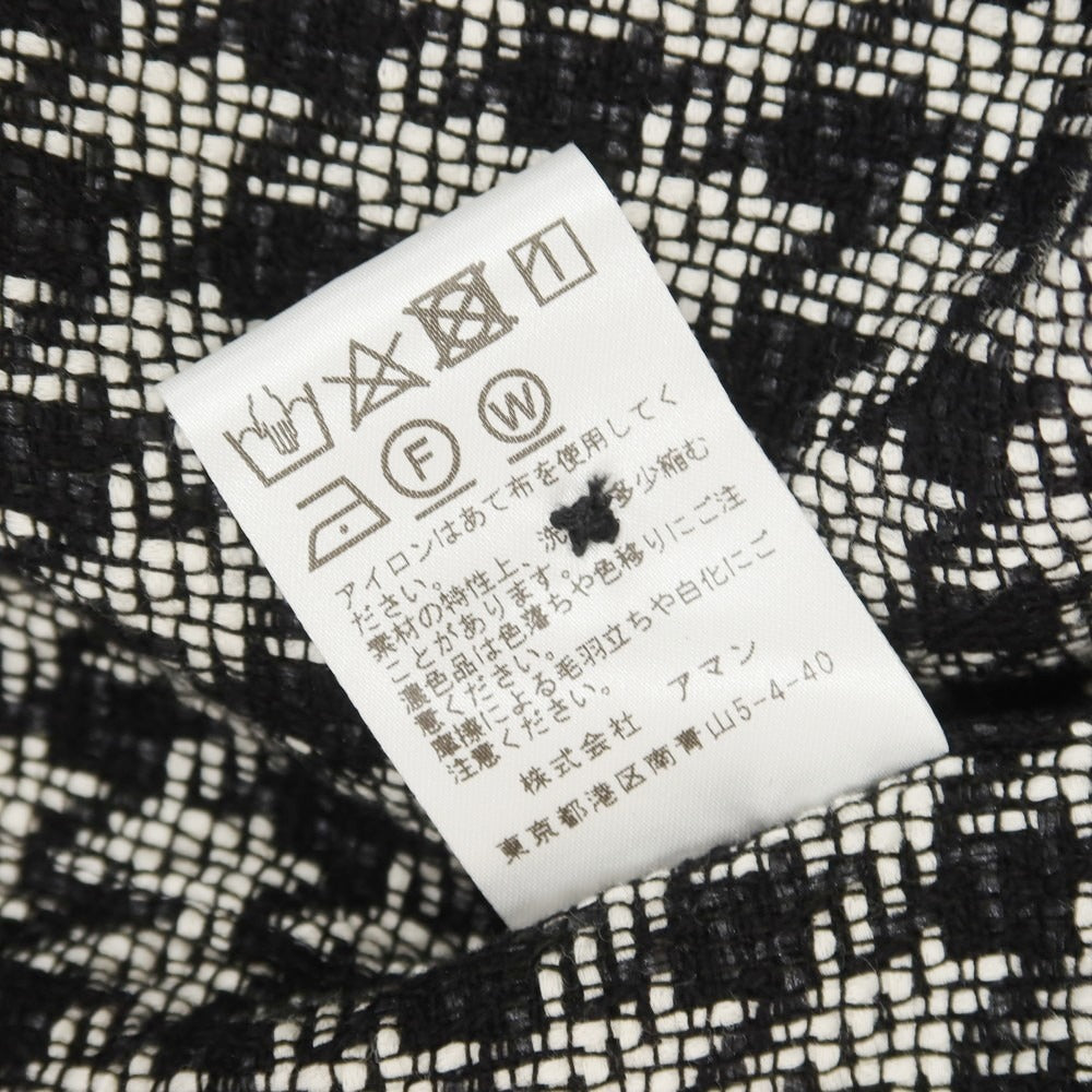 【中古】ザ ジジ THE GIGI コットンアクリル ハウンドトゥース柄 スイングトップ ブルゾン ブラックxホワイト【 L 】【 状態ランクA 】【 メンズ 】