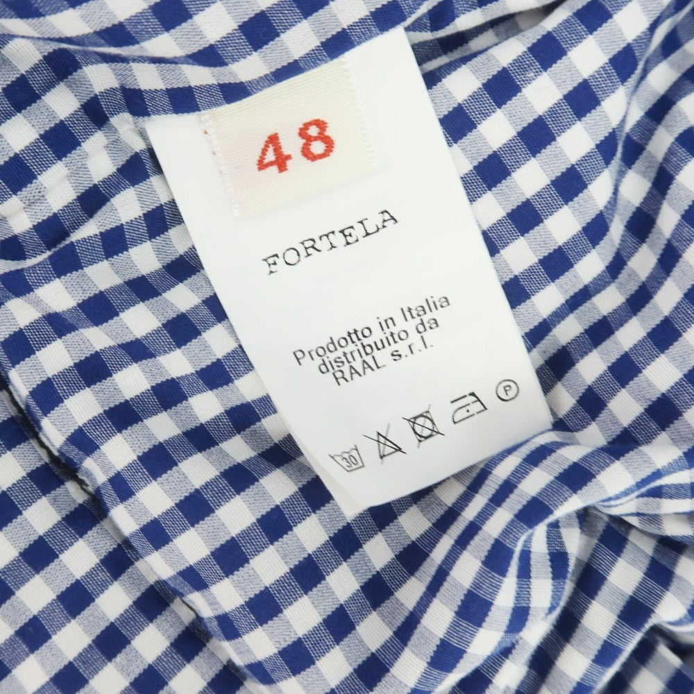 【中古】フォルテラ FORTELA コットンナイロン ダウンジャケット ネイビー【 48 】【 状態ランクB 】【 メンズ 】