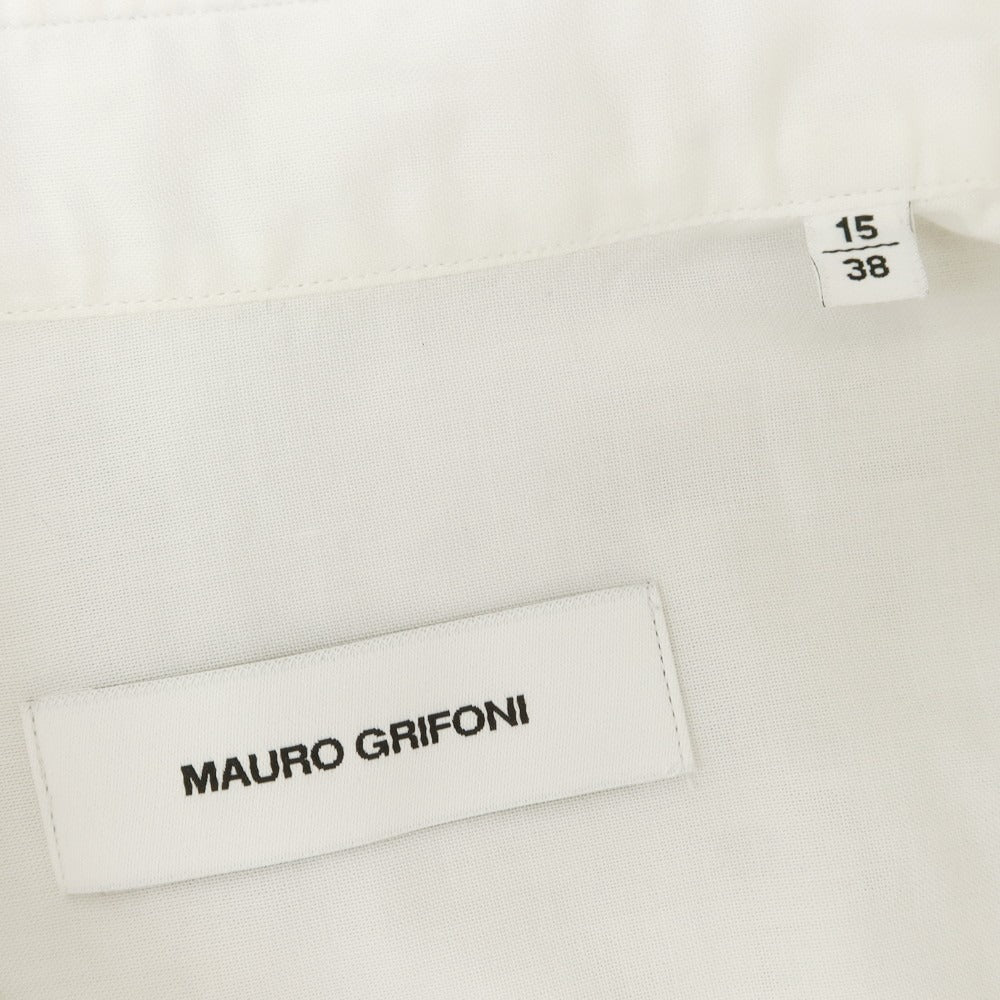 【中古】マウログリフォーニ Mauro Grifoni コットン カジュアルシャツ ホワイト【 38 】【 状態ランクC 】【 メンズ 】