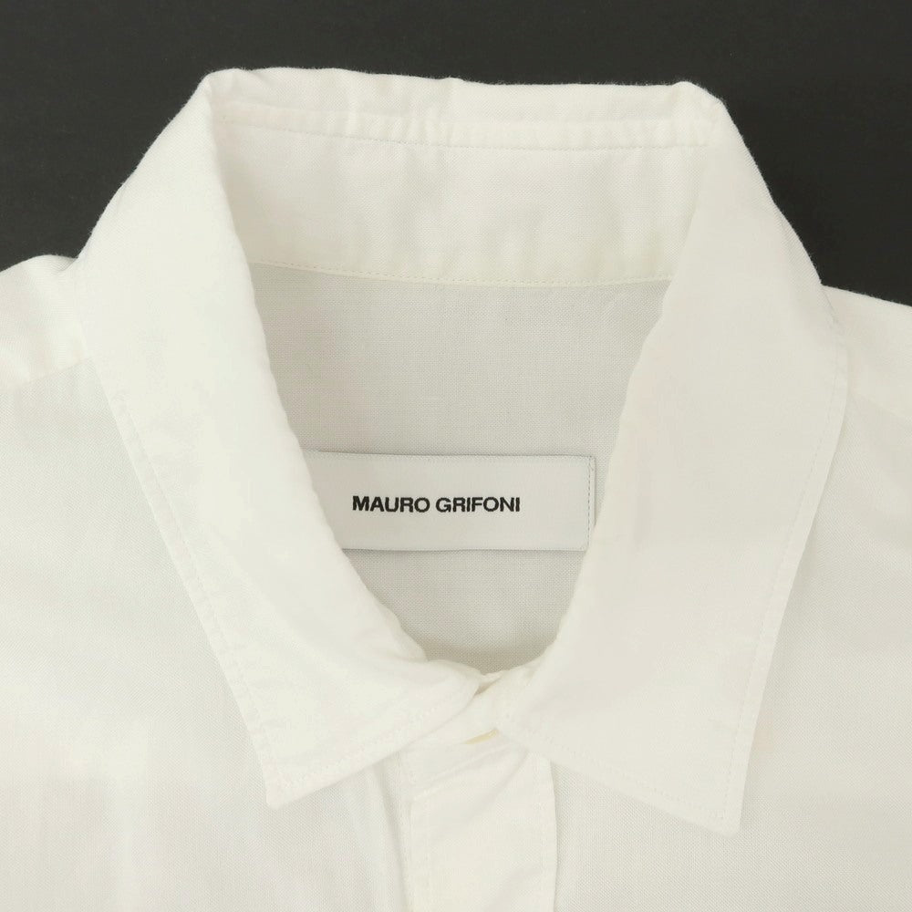 【中古】マウログリフォーニ Mauro Grifoni コットン カジュアルシャツ ホワイト【 38 】【 状態ランクC 】【 メンズ 】