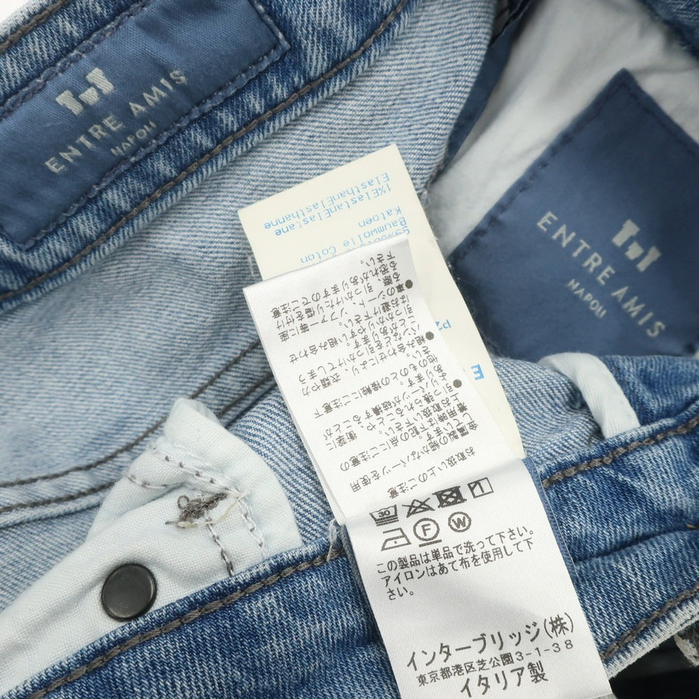 【中古】アントレアミ ENTRE AMIS ストレッチ コットン ジーンズ デニムパンツ ライトブルー【 32 】【 状態ランクB 】【 メンズ 】