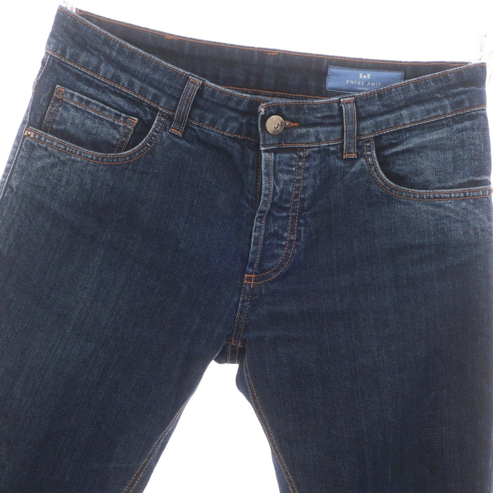 【中古】アントレアミ ENTRE AMIS ストレッチ コットン ジーンズ デニムパンツ ネイビー【 31 】【 状態ランクC 】【 メンズ 】
