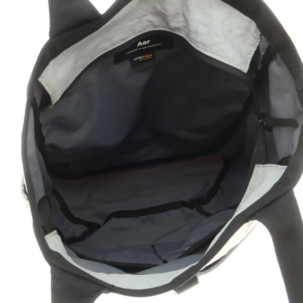 【中古】エアー Aer コーデュラナイロン トートバッグ ライトグレーxブラック【 状態ランクC 】【 メンズ 】