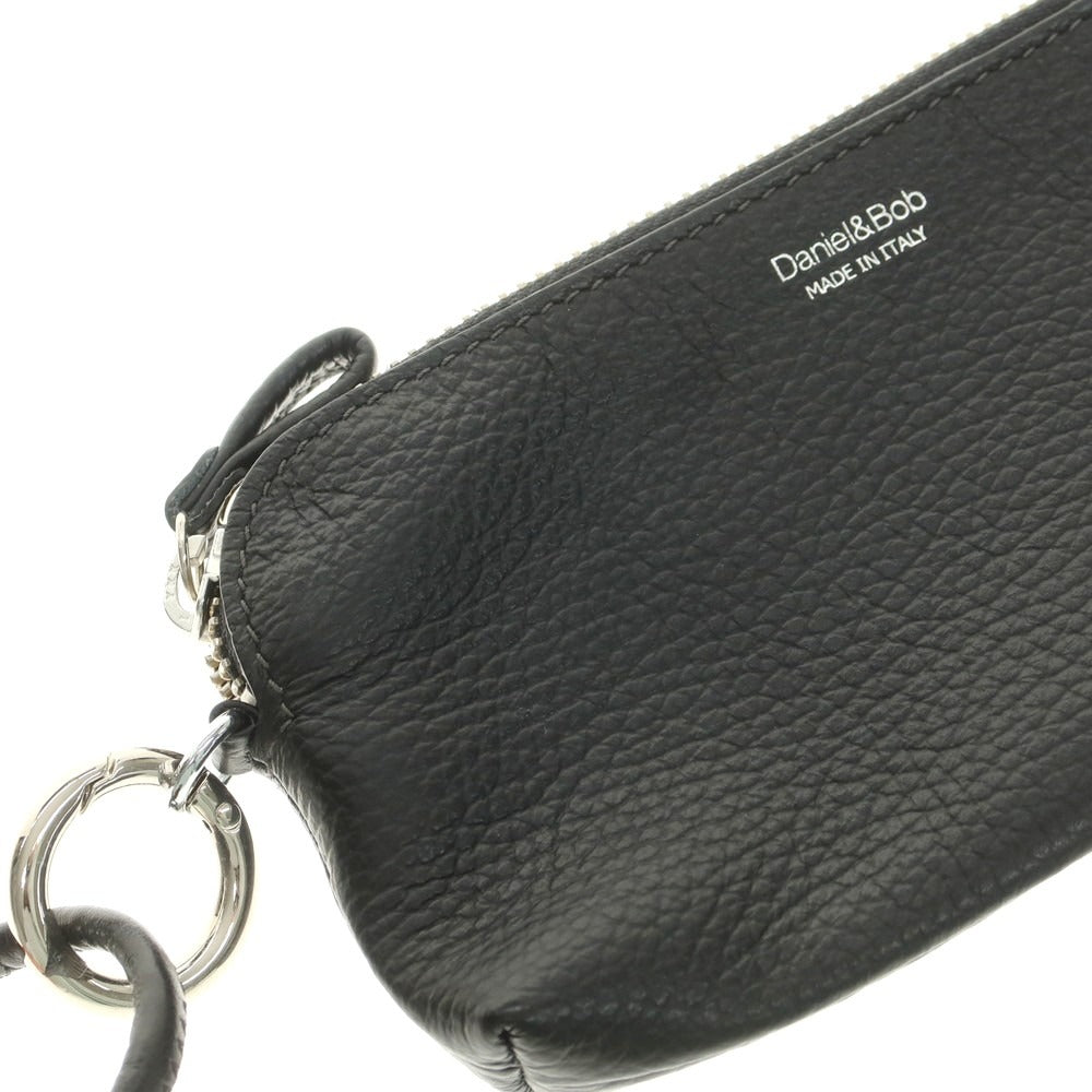 【中古】ダニエルアンドボブ Daniel & Bob シュリンクレザー ショルダーポーチ ブラック【 状態ランクA 】【 メンズ 】