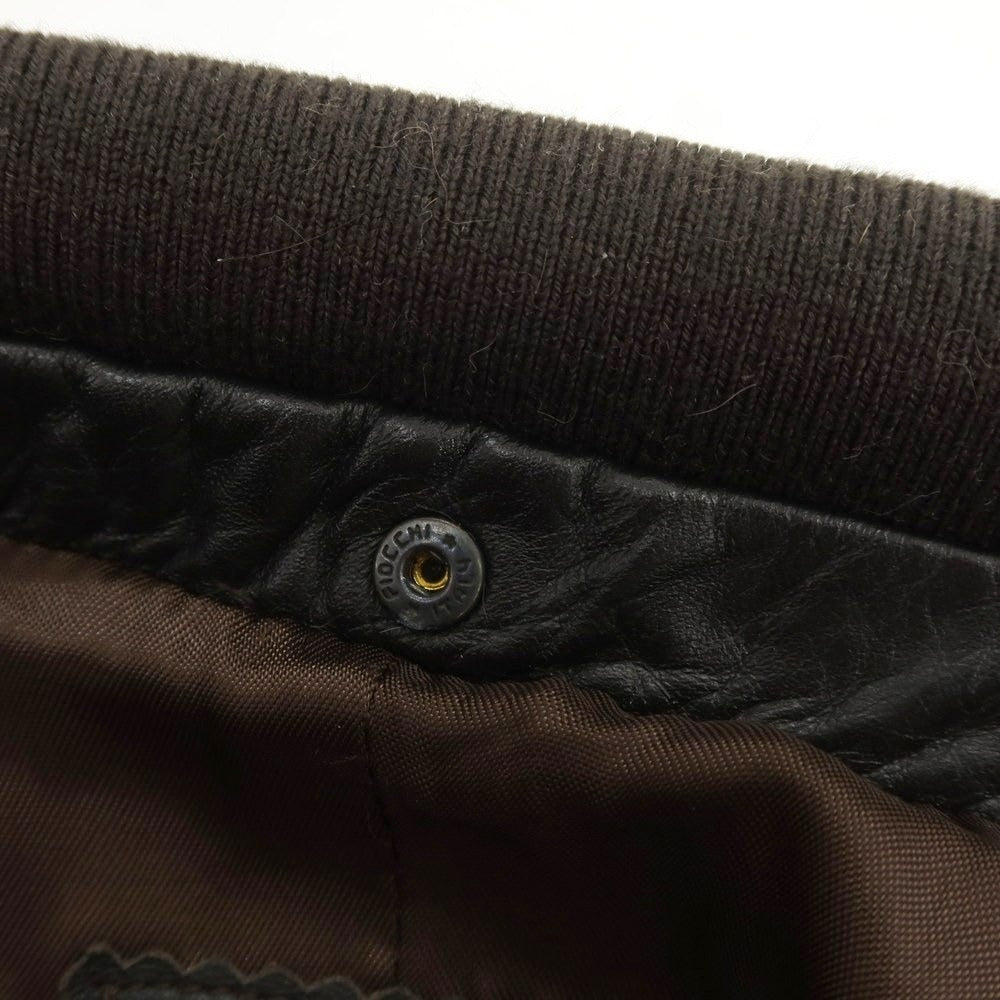 【中古】エンメティ EMMETI キルティング ファー レザーブルゾン ダークブラウン【 44 】【 状態ランクD 】【 メンズ 】