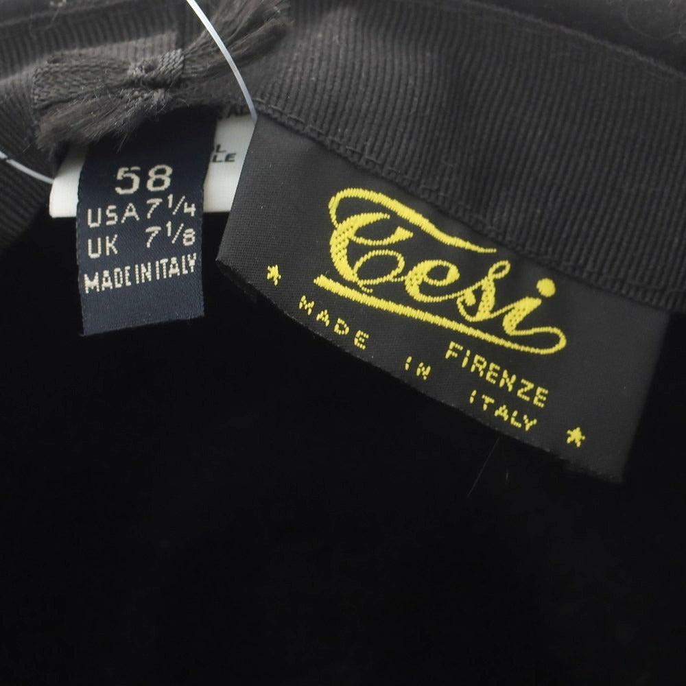 【中古】テシ Tesi ウール 中折れハット ブラック【 58 】【 状態ランクC 】【 メンズ 】