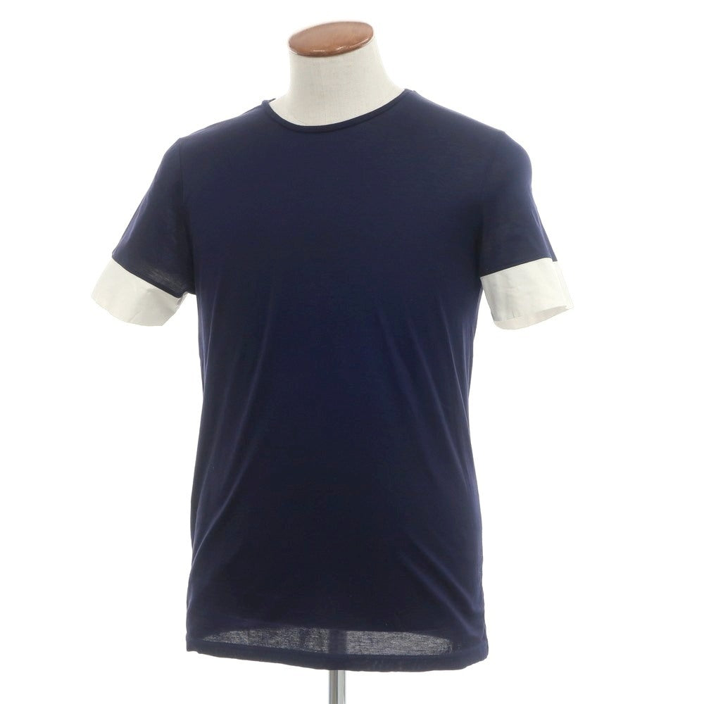 【中古】ジルサンダー JIL SANDER コットン クルーネック 半袖Tシャツ ネイビー【 M 】【 状態ランクC 】【 メンズ 】