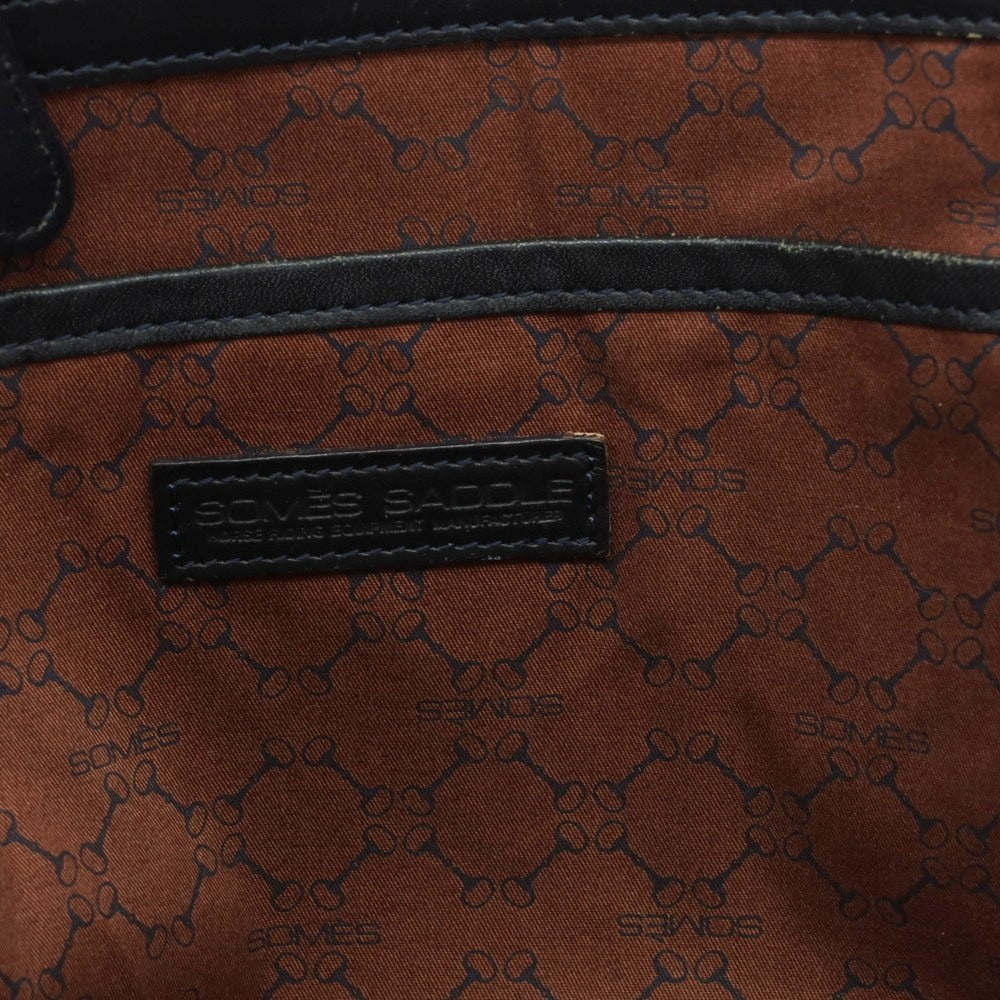 【中古】ソメスサドル SOMES  レザー 2層 ブリーフケース ネイビー【 状態ランクC 】【 メンズ 】