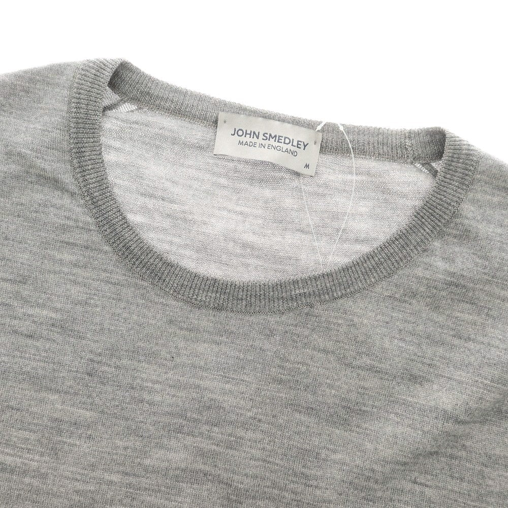 【中古】ジョンスメドレー JOHN SMEDLEY ハイゲージ ウール クルーネック プルオーバーニット グレー【 M 】【 状態ランクB 】【 メンズ 】
